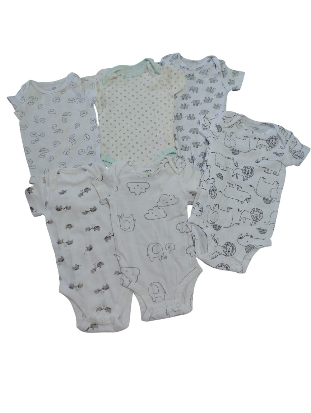 Carter's Little Planet Okie Dokie Gender Neutral Bodysuit Bundle 6pc 3M - 6M